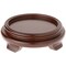 Plymor Walnut Round Wood Veneer Footed Display Base, 5.5" W x 5.5" D x 1.375" H (4" Display Diameter)